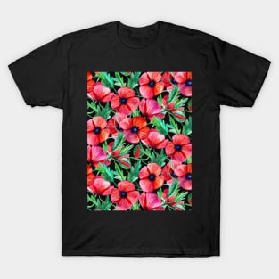 Plenty of Poppies – black T-Shirt